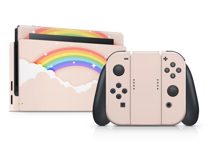 Nintendo Switch Rainbow Clouds Skin
