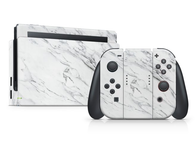 Nintendo Switch White Marble Skin