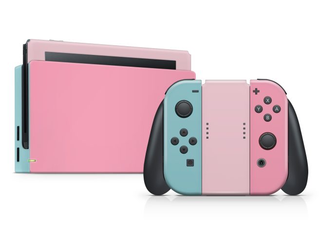 Nintendo Switch Pastel Pink Retro Skin