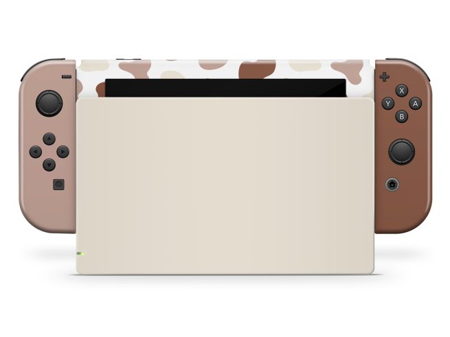 Nintendo Switch Cappuccino Cow Print Skin
