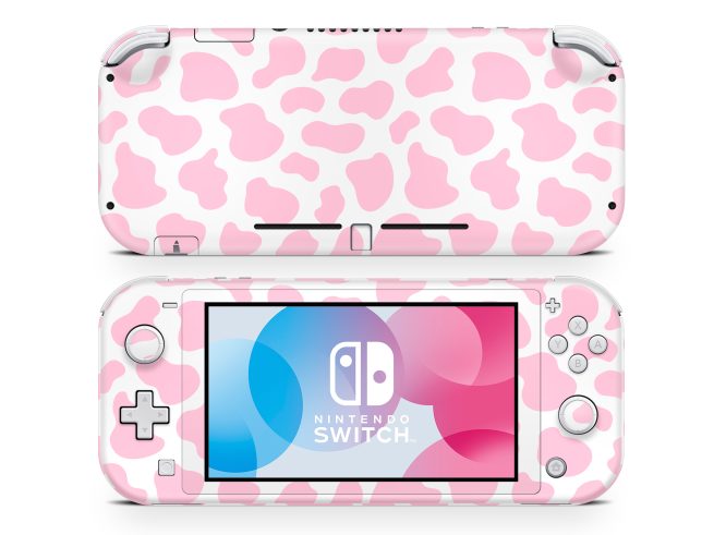 Nintendo Switch Lite Pink Cow Print Skin