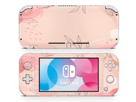 NATURAL FLORAL PEACH COLOR NINTENDO SWITCH LITE SKIN