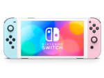 Nintendo Switch OLED Pastel Pink & Teal Skin
