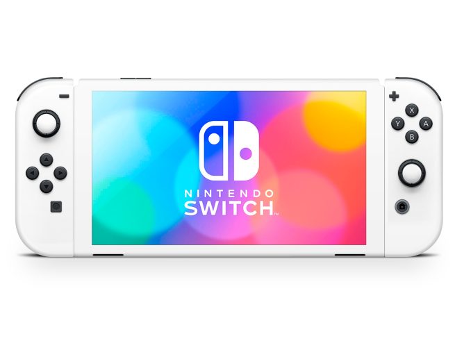 Nintendo Switch OLED Avalanche White Skin