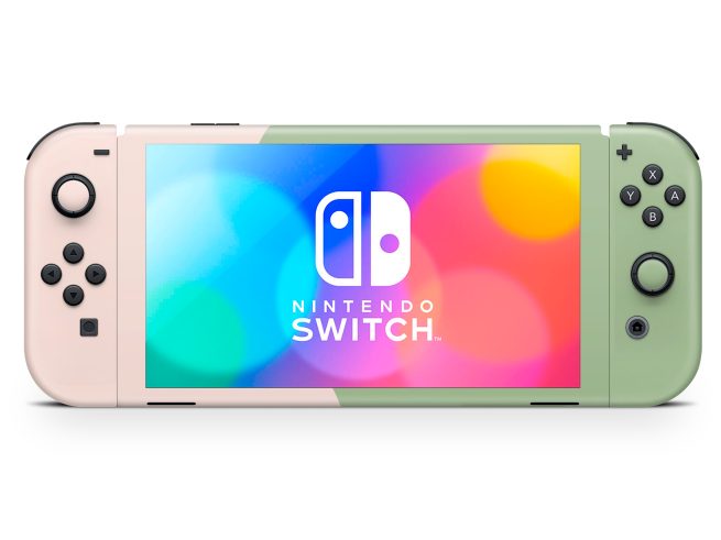 Nintendo Switch OLED Two Tone Sage & Cream Skin