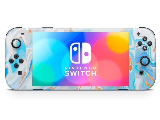 Nintendo Switch OLED Liquid Marble Skin