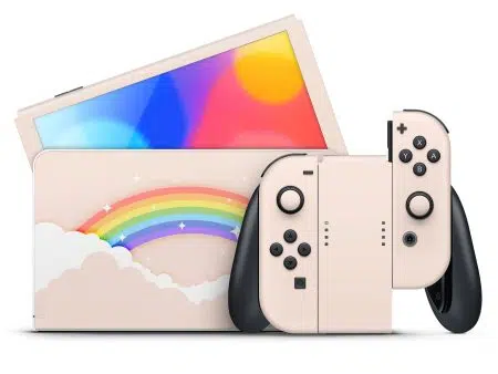 Nintendo Switch OLED Rainbow Clouds Skin