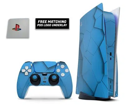 PlayStation 5 Blue Polygon Skin