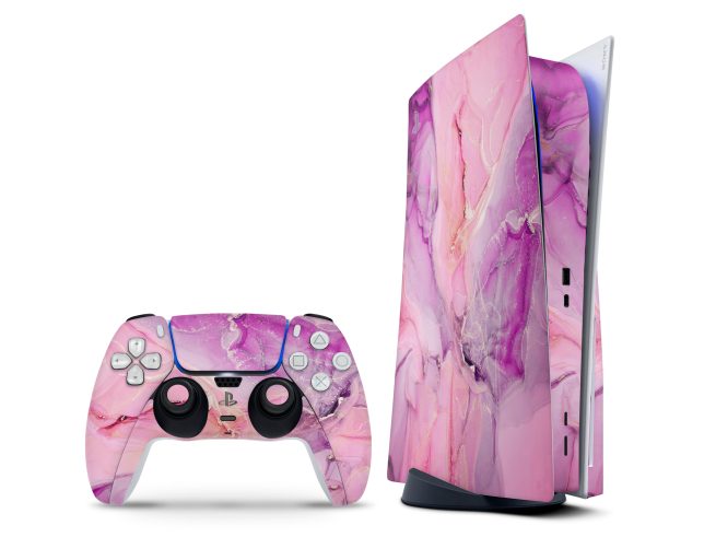 PlayStation 5 Amazing Pink Marble Skin