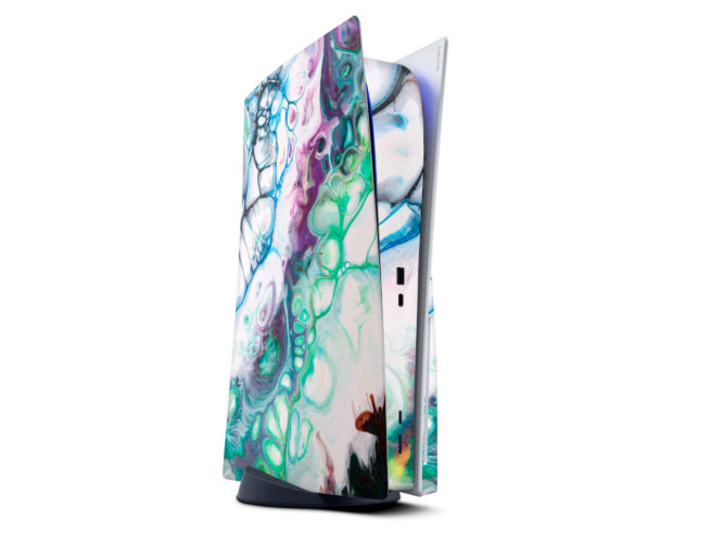 PS5 SKIN - COLORED MARBLE - FULL WRAP VINYL STICKER