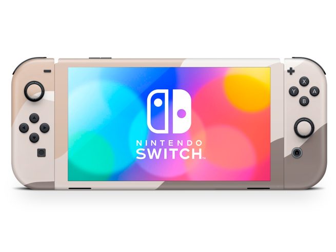 Nintendo Switch OLED Brown Pastels Skin