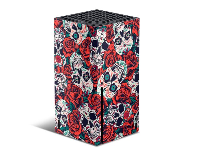 SKULL AND ROSES XBOX SERIES X SKIN
