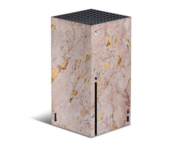 PINK MARBLE WITH GOLD XBOX SERIES X SKIN