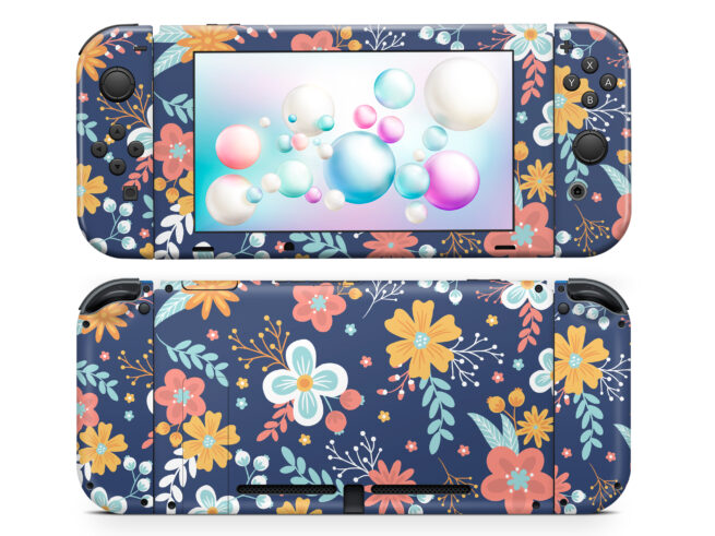 Nintendo Switch Cute Flowers Skin